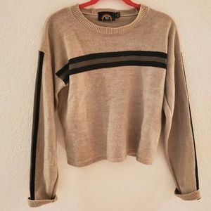 Vintage women's large long sleeve cropped sweater